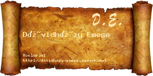 Dávidházy Emese névjegykártya