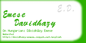 emese davidhazy business card